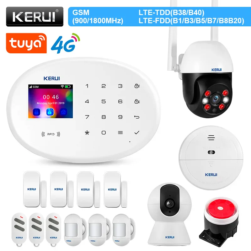 Комплект системы сигнализации KERUI W204 Tuya WIFI GSM 4G Приложение для умной домашней безопасности Беспроводная сирена Датчик движения Детектор IP-камеры Датчик двери
Комплект системы сигнализации KERUI W204 Tuya WIFI GSM 4G Приложение для умной домашней безопасности Беспроводная сирена Датчик движения Детектор IP-камеры Датчик двери