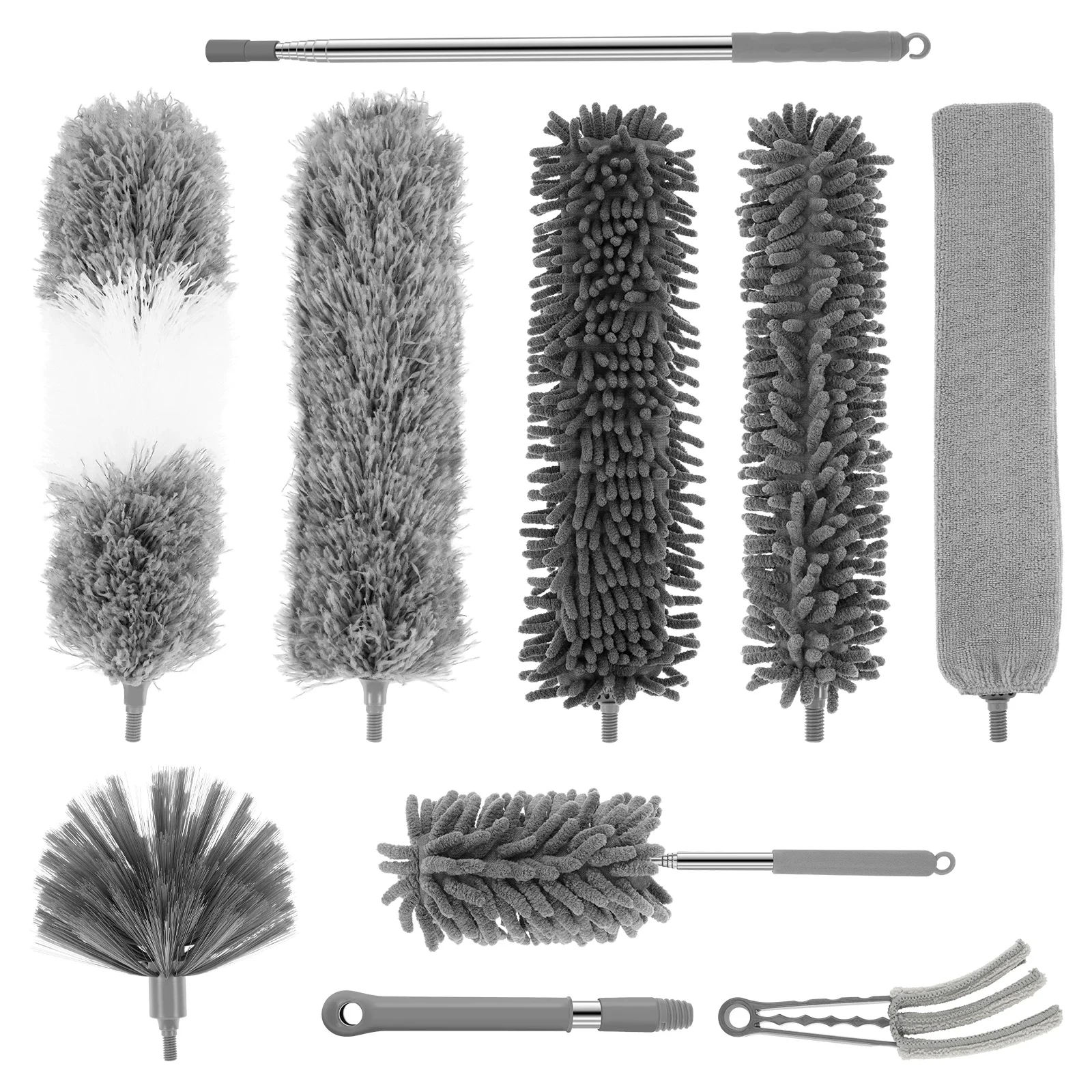 10Pcs Telescopic Microfiber Duster Brush Set Feather Ceilings Chandeliers Furniture Long Handle Magic Duster Cleaner Tool
10Pcs Telescopic Microfiber Duster Brush Set Feather Ceilings Chandeliers Furniture Long Handle Magic Duster Cleaner Tool