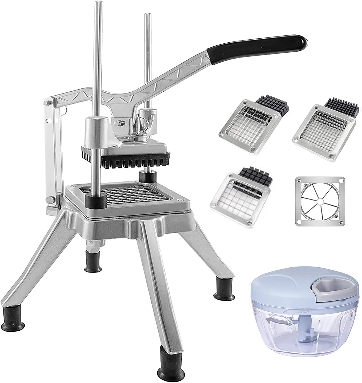 Vegetable Fruit Chopper W/6-Wedge Slicer&1/4″&3/8″&1/2" Blade Professional Food
Vegetable Fruit Chopper W/6-Wedge Slicer&1/4″&3/8″&1/2" Blade Professional Food