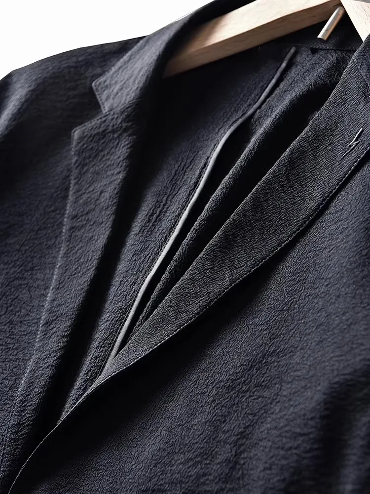 Мужской пиджак CoolMax для весны и лета: легкий, высокоэластичный, повседневный, однобортный, приталенный, с длинным рукавом, однотонный
Мужской пиджак CoolMax для весны и лета: легкий, высокоэластичный, повседневный, однобортный, приталенный, с длинным рукавом, однотонный