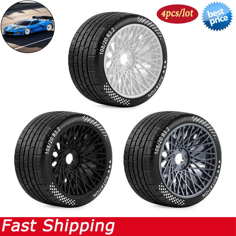 4pcs 107-101mm RC On-Road Tires High Grip Wheels for 1/7 ARRMA Felony FS Racing Mustang GT Upgrade Tire Parts
4pcs 107-101mm RC On-Road Tires High Grip Wheels for 1/7 ARRMA Felony FS Racing Mustang GT Upgrade Tire Parts