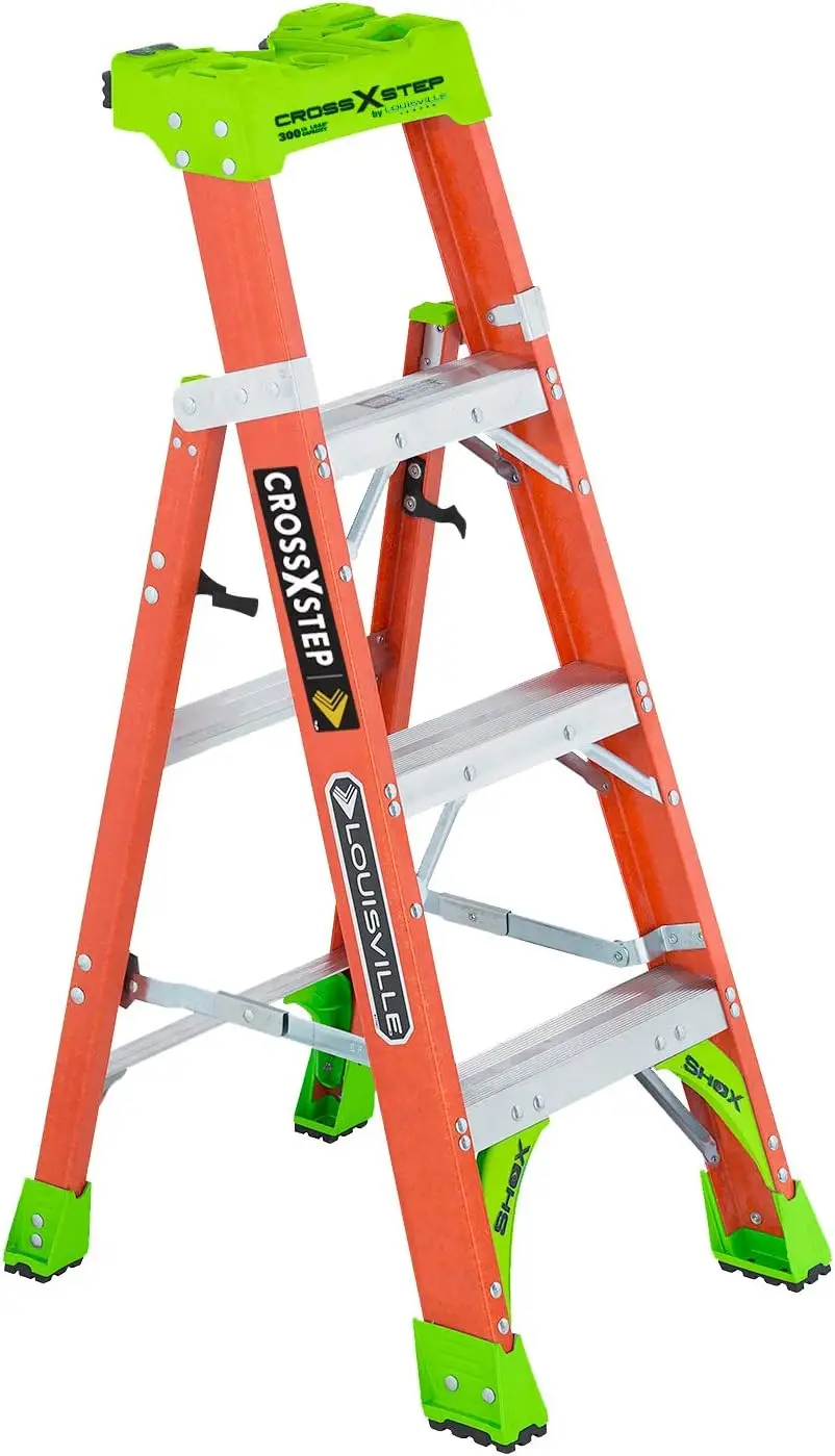 4-Foot Fiberglass Cross Step Ladder with 300-Pound Weight Capacity, Type IA Rated, Lightweight and Durable for Indoor and
4-Foot Fiberglass Cross Step Ladder with 300-Pound Weight Capacity, Type IA Rated, Lightweight and Durable for Indoor and