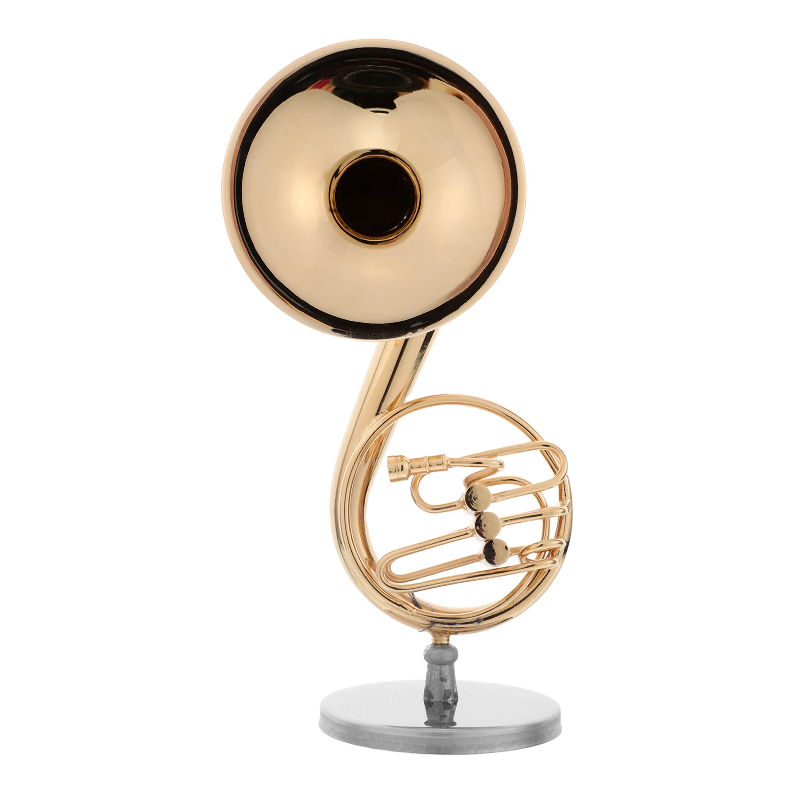 Miniature Horn Model Mini French Horn Decorative Piece Replica Musical Instrument Brass Gold Design Compact Display
Miniature Horn Model Mini French Horn Decorative Piece Replica Musical Instrument Brass Gold Design Compact Display