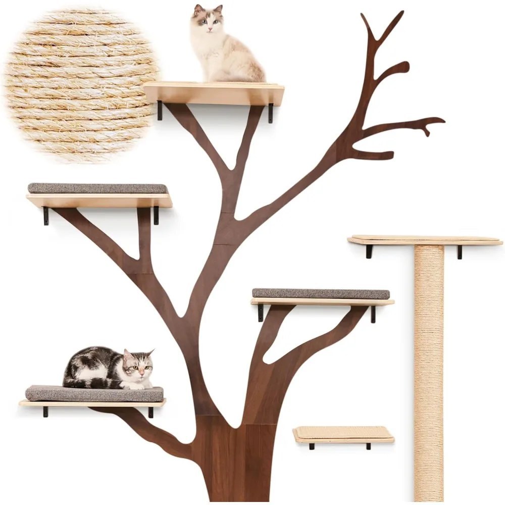 Modern Wall-Mounted Cat Tree for Large Cats – Luxury Wooden Cat Shelves with Wide Anti-Slip Platforms, Designer Cat Furniture fo
Modern Wall-Mounted Cat Tree for Large Cats – Luxury Wooden Cat Shelves with Wide Anti-Slip Platforms, Designer Cat Furniture fo