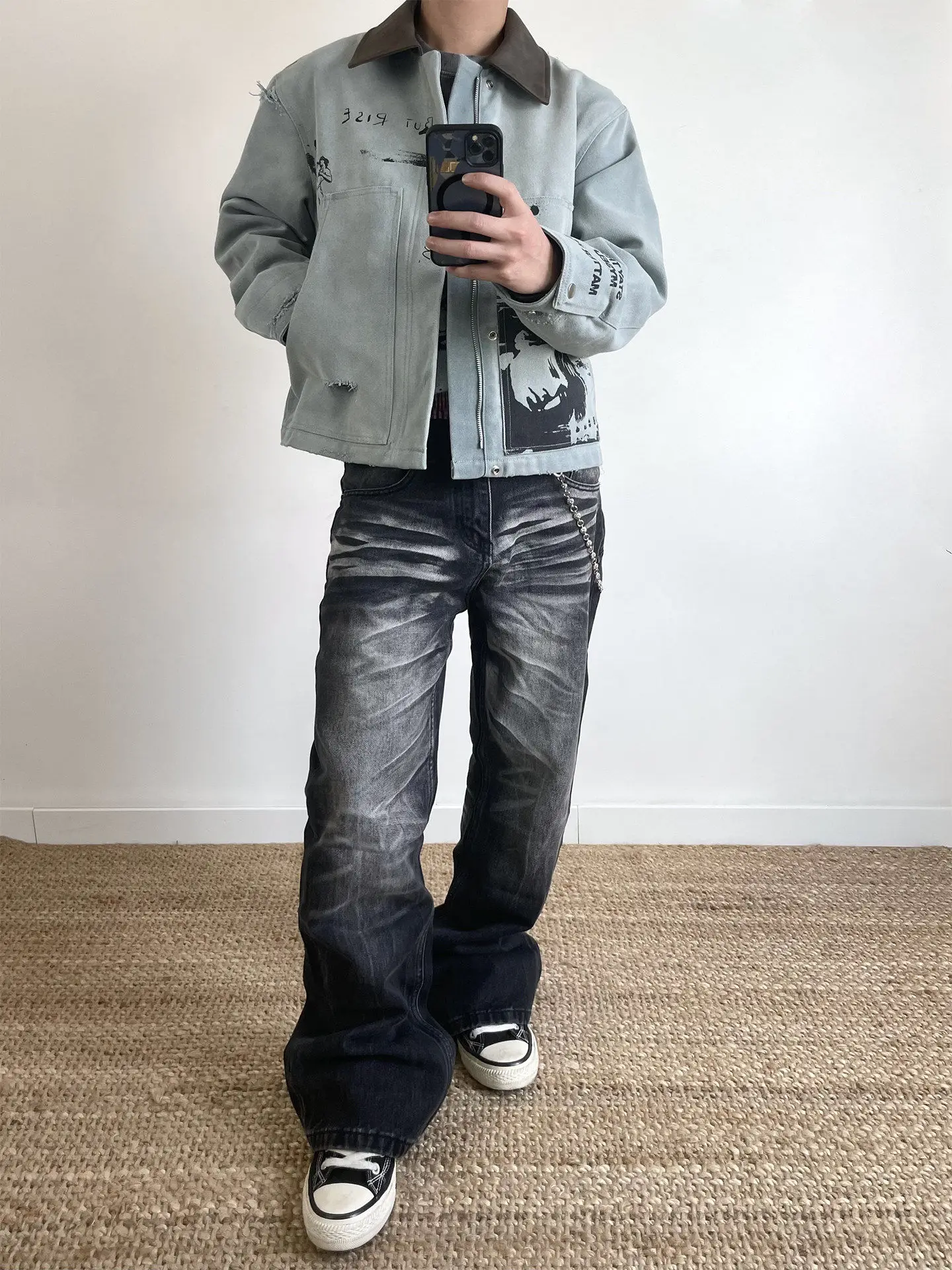 American Retro 3D Denim Jeans Men's CleanFit High Street Faded Loose Couple Casual Pants Straight Leg Loose Fit Jeans
American Retro 3D Denim Jeans Men's CleanFit High Street Faded Loose Couple Casual Pants Straight Leg Loose Fit Jeans