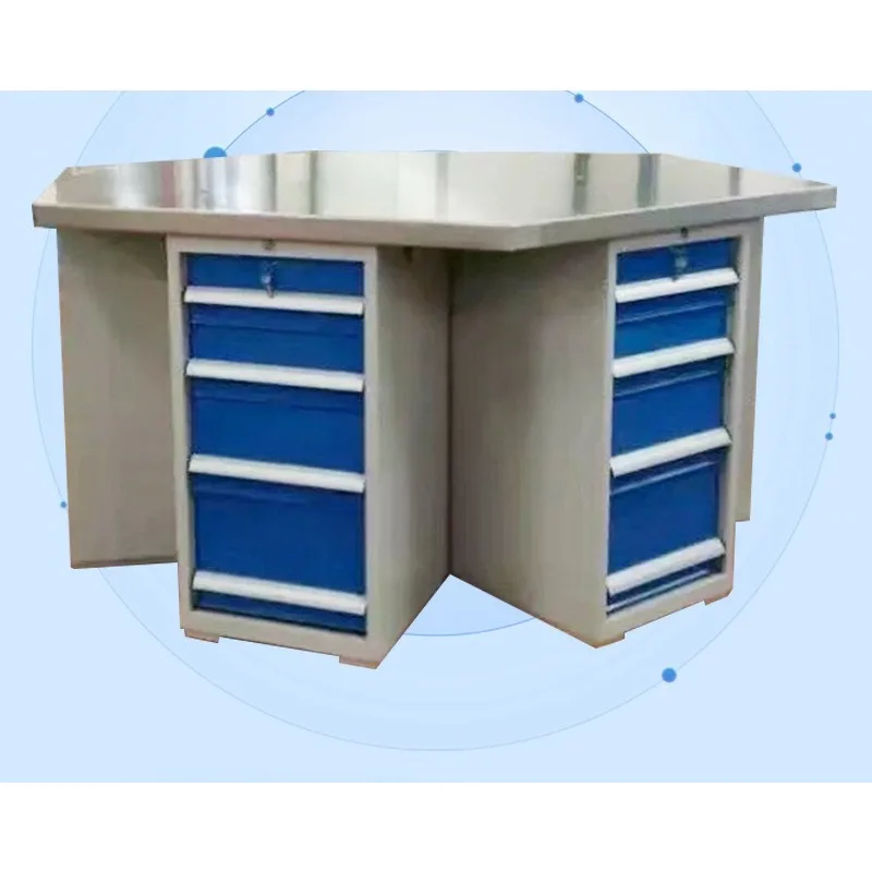 Beech hexagonal school experimental workbench, workshop heavy hexagonal fitter workbench
Beech hexagonal school experimental workbench, workshop heavy hexagonal fitter workbench