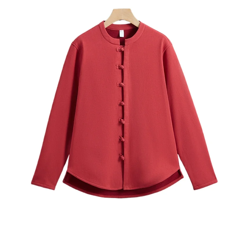 Autumn and Winter New Chinese Style Retro Coat Fleece Thickened Warm Solid Color Buckle Chinese Tang Style Shirt
Autumn and Winter New Chinese Style Retro Coat Fleece Thickened Warm Solid Color Buckle Chinese Tang Style Shirt