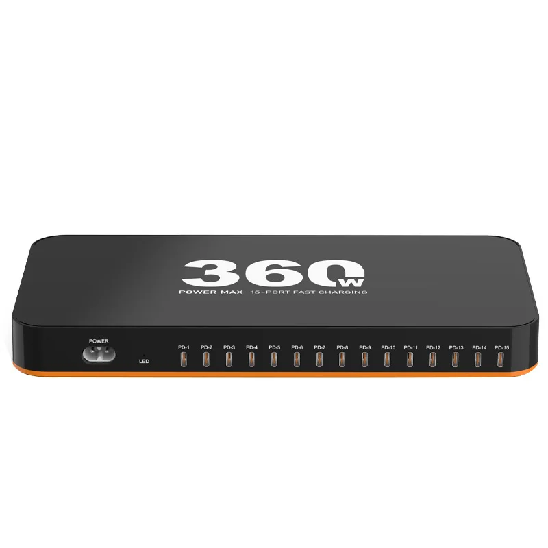 360W USB Charger 15 in 1 Desktop PD 24W Fast Charge USB Type C Charger LED Display Charger For iPhone Xiaomi Smartphone Laptop
360W USB Charger 15 in 1 Desktop PD 24W Fast Charge USB Type C Charger LED Display Charger For iPhone Xiaomi Smartphone Laptop