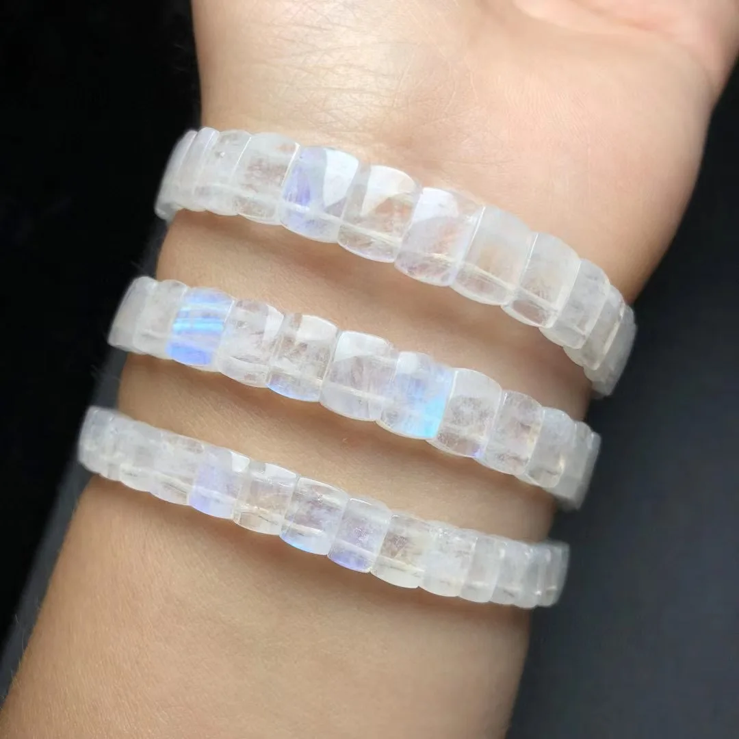 Natural Blue Moon Stone Bangle Wholesale Design Stretch Polychrome Handmade Beads Healing Women Jewelry Gift 1pcs
Natural Blue Moon Stone Bangle Wholesale Design Stretch Polychrome Handmade Beads Healing Women Jewelry Gift 1pcs