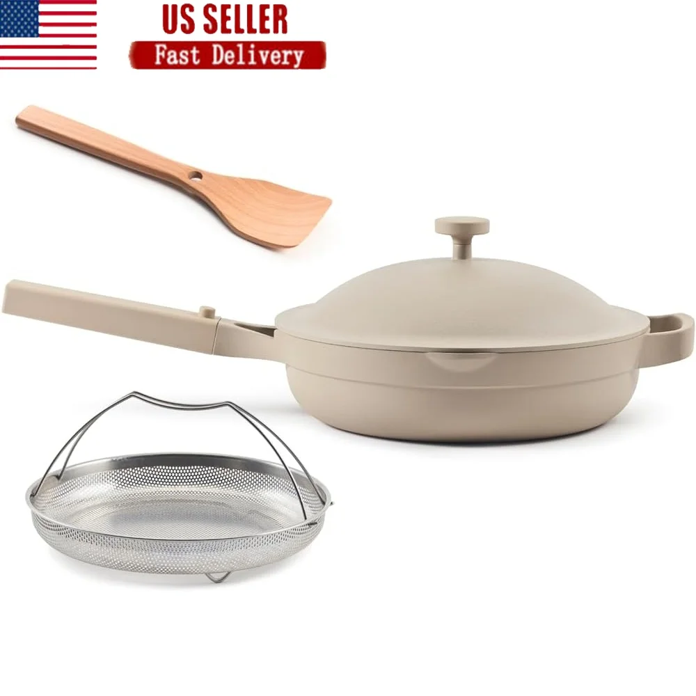 Always Pan 2.0 Nonstick Toxin-Free Ceramic 10-in-1 Aluminum Frying Sauté Cookware Oven Induction Compatible Kitchen Essential
Always Pan 2.0 Nonstick Toxin-Free Ceramic 10-in-1 Aluminum Frying Sauté Cookware Oven Induction Compatible Kitchen Essential