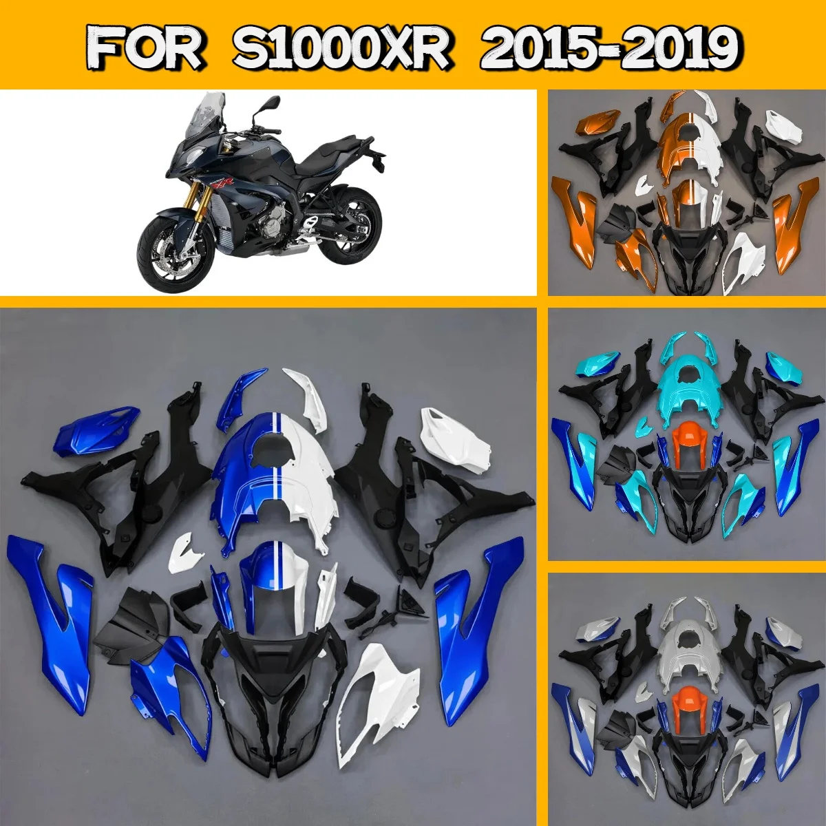 Комплект пластиковых обтекателей для мотоцикла BMW S1000XR 2015-2019, легко устанавливаемые, подходят для моделей 15-19 годов
Комплект пластиковых обтекателей для мотоцикла BMW S1000XR 2015-2019, легко устанавливаемые, подходят для моделей 15-19 годов