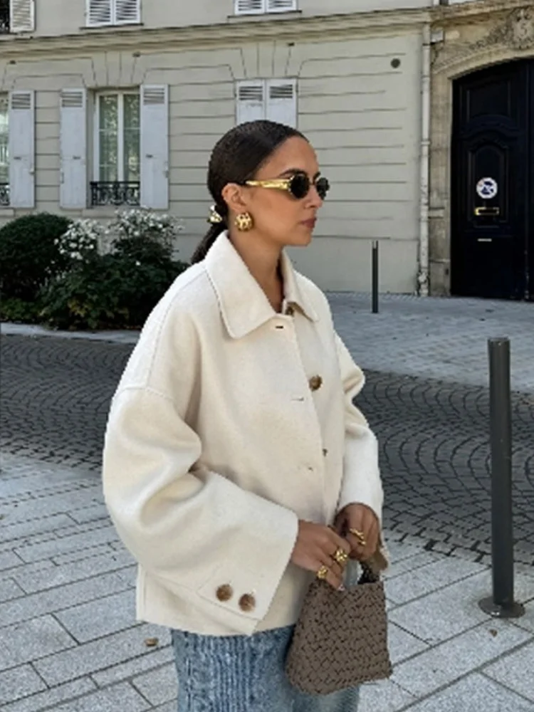 Single Breasted Woolen Coat Women Autumn Clothing 2024 Fashion Lapel Long Sleeves Short Jacket Female Streetwear Outerwears
Single Breasted Woolen Coat Women Autumn Clothing 2024 Fashion Lapel Long Sleeves Short Jacket Female Streetwear Outerwears