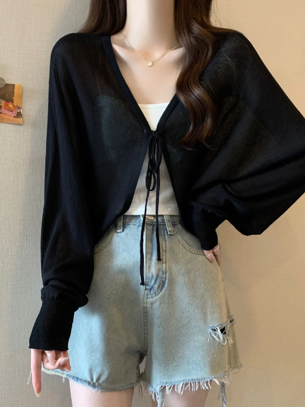 Summer New plus Size Women's Knitwear Sun Protection Thin Belted Design Ele Slimming Versatile Open Cardigan Top
Summer New plus Size Women's Knitwear Sun Protection Thin Belted Design Ele Slimming Versatile Open Cardigan Top