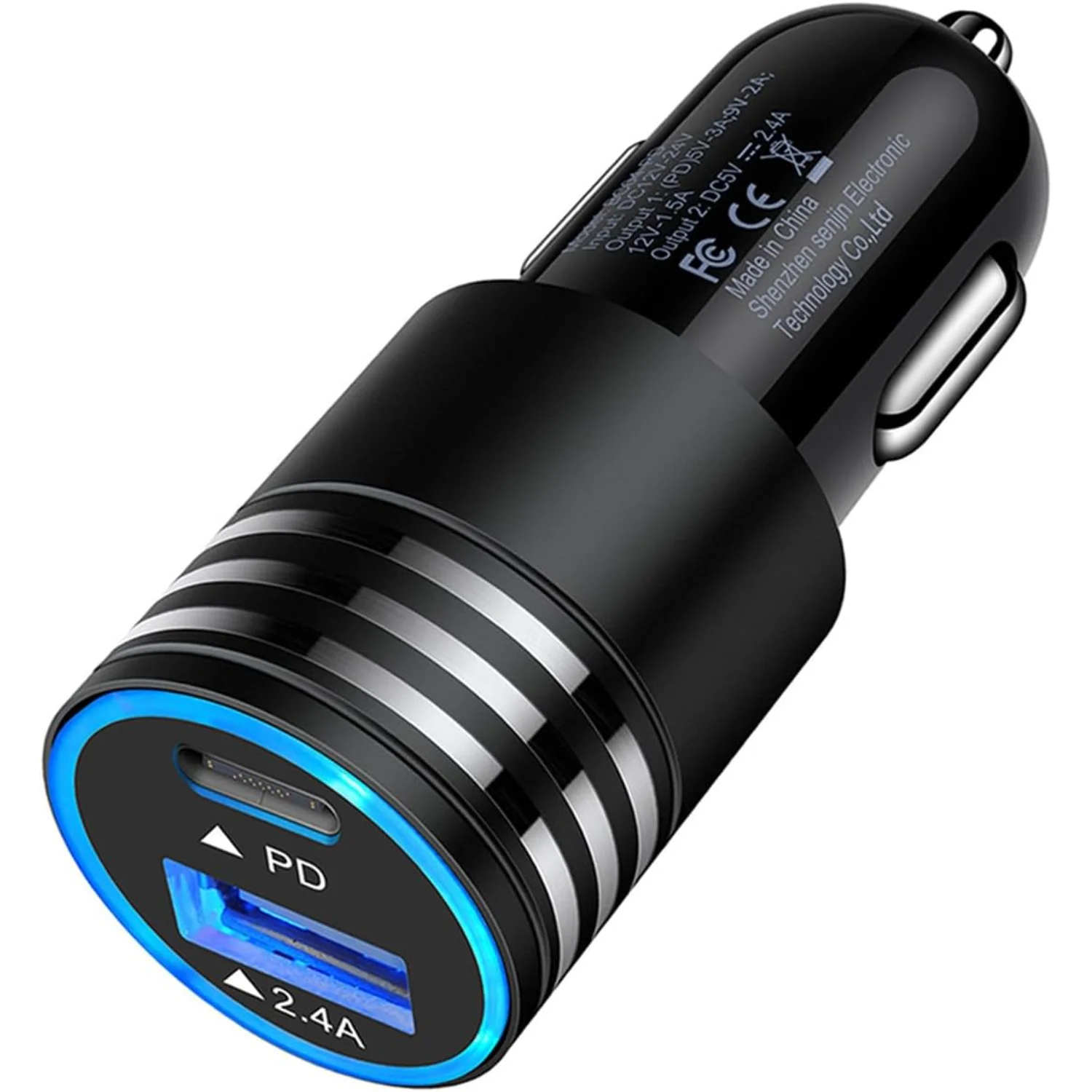 30W Car Charger, PD .0 & 2.4A Dual Port Fast Charging Car Adapter 12V USB Outlet Cigarette Lighter Plug for 15 Max 15 Plus 14
30W Car Charger, PD .0 & 2.4A Dual Port Fast Charging Car Adapter 12V USB Outlet Cigarette Lighter Plug for 15 Max 15 Plus 14