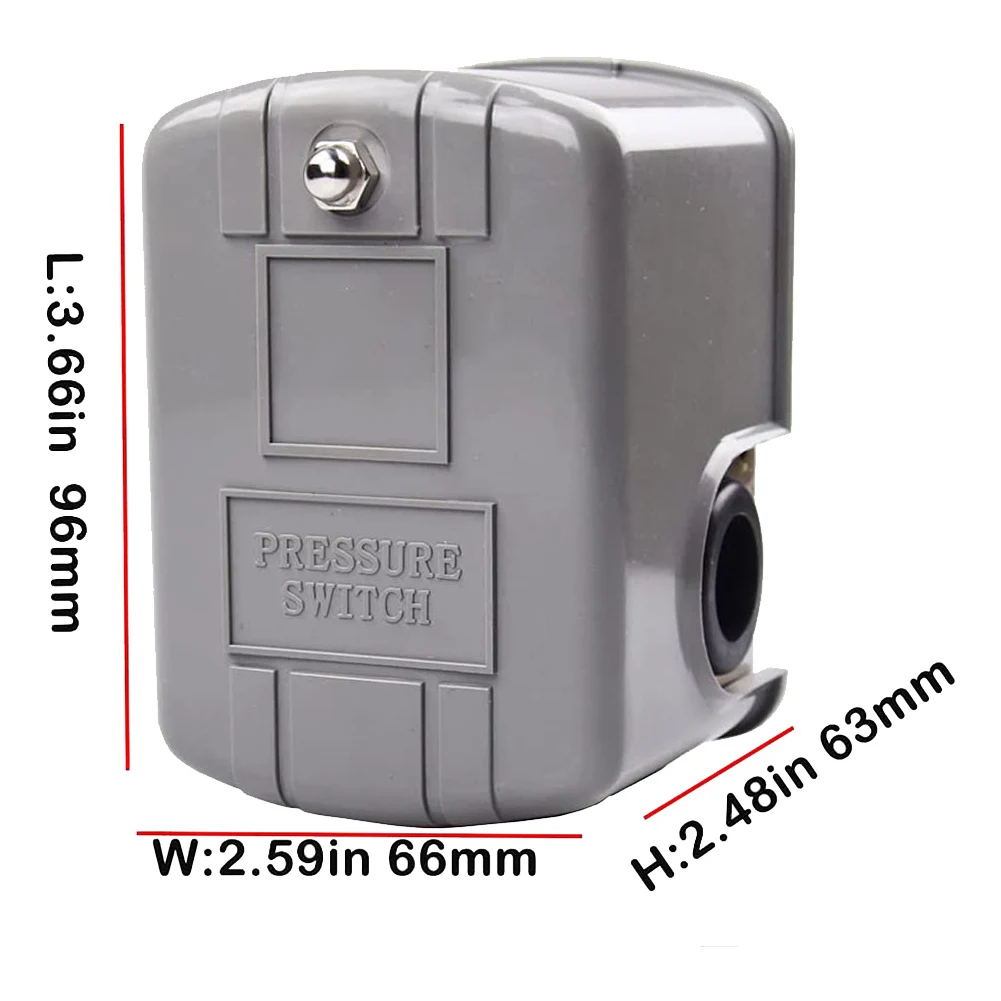 ABSJ-1 Set Water Pressure Switch 40-60Psi Water Pressure Switch Adjustable Double Spring Rod 110V-230V With Sealing Tape
ABSJ-1 Set Water Pressure Switch 40-60Psi Water Pressure Switch Adjustable Double Spring Rod 110V-230V With Sealing Tape