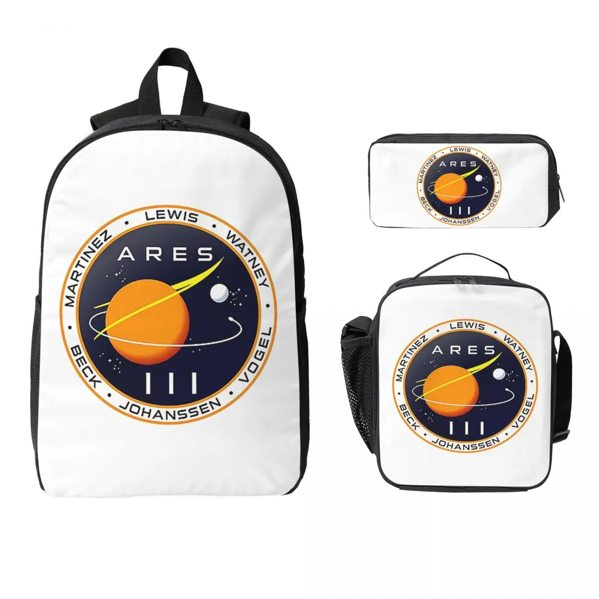 Ares 3 Mission To Mars The Martian Badg Backpack BookBag School Bag Computer Shoulder Bags 3ps Insulated Lunch Bag Pencil Case
Ares 3 Mission To Mars The Martian Badg Backpack BookBag School Bag Computer Shoulder Bags 3ps Insulated Lunch Bag Pencil Case