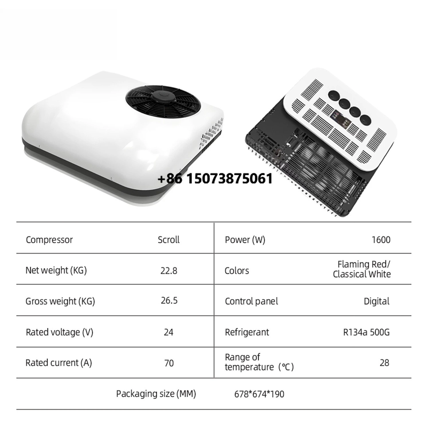 New Heating Cooling Rooftop Mini Parking Air Conditioner DC 12V/24V 1000-3000W Cooling Capacity for Truck Car RV Camper Tractor
New Heating Cooling Rooftop Mini Parking Air Conditioner DC 12V/24V 1000-3000W Cooling Capacity for Truck Car RV Camper Tractor