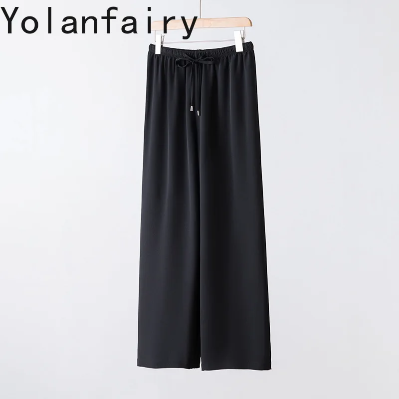 YOLANFAIRY 30MM 100% Натуральные шелковые брюки из тутового шелкопряда для женщин 2026: Высококачественные широкие брюки на шнурке, свободные повседневные брюки
YOLANFAIRY 30MM 100% Натуральные шелковые брюки из тутового шелкопряда для женщин 2026: Высококачественные широкие брюки на шнурке, свободные повседневные брюки