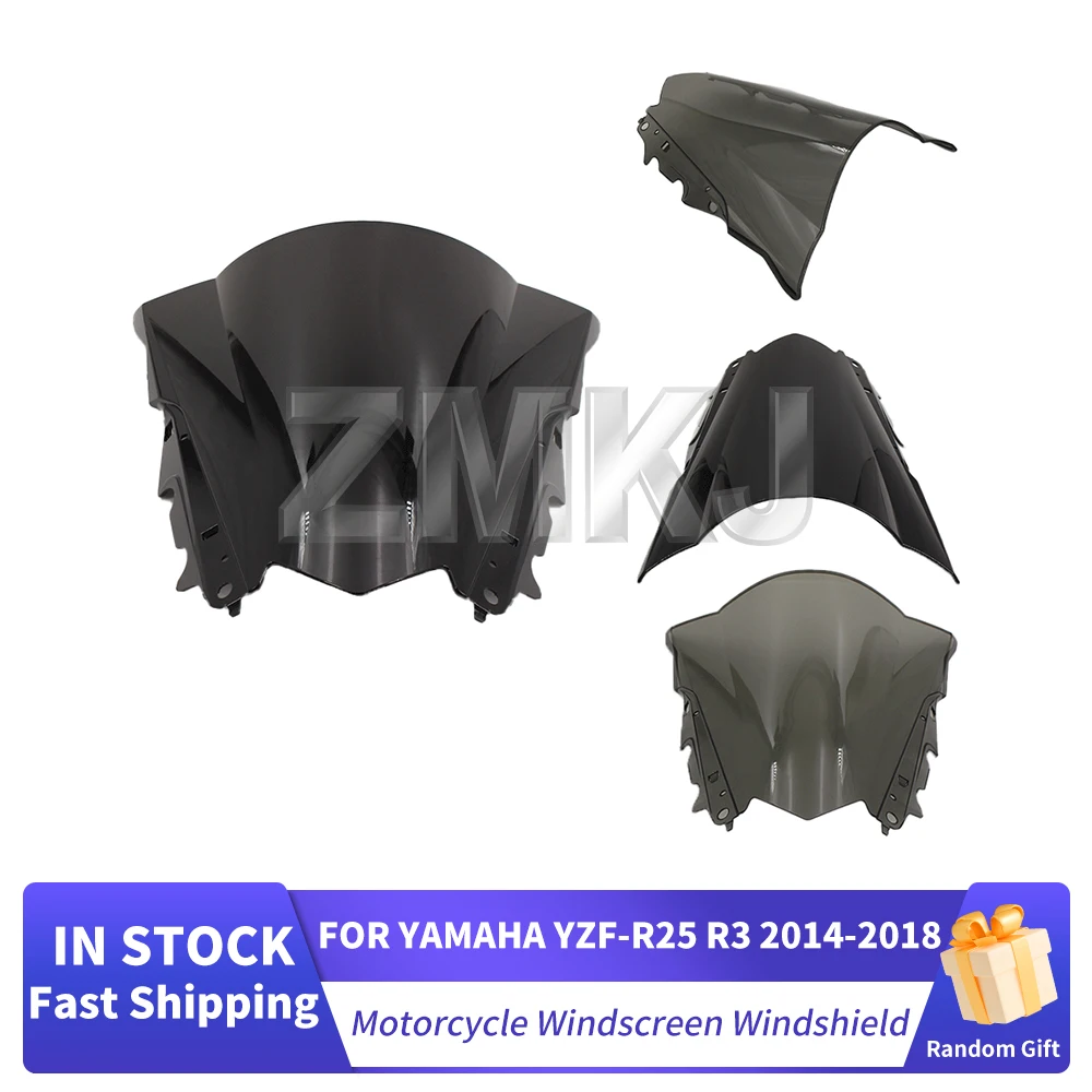 For Yamaha YZF R25 R3 2014-2016 2017 2018 Windscreen Windshield Shielda Double Bubble Wind Deflector Accessories Giving Gift
For Yamaha YZF R25 R3 2014-2016 2017 2018 Windscreen Windshield Shielda Double Bubble Wind Deflector Accessories Giving Gift