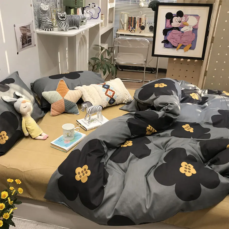 Elegant pastoral grey flower bedding set girl,rustic cotton twin full queen king home textile flat sheet pillow case duvet cover
Elegant pastoral grey flower bedding set girl,rustic cotton twin full queen king home textile flat sheet pillow case duvet cover