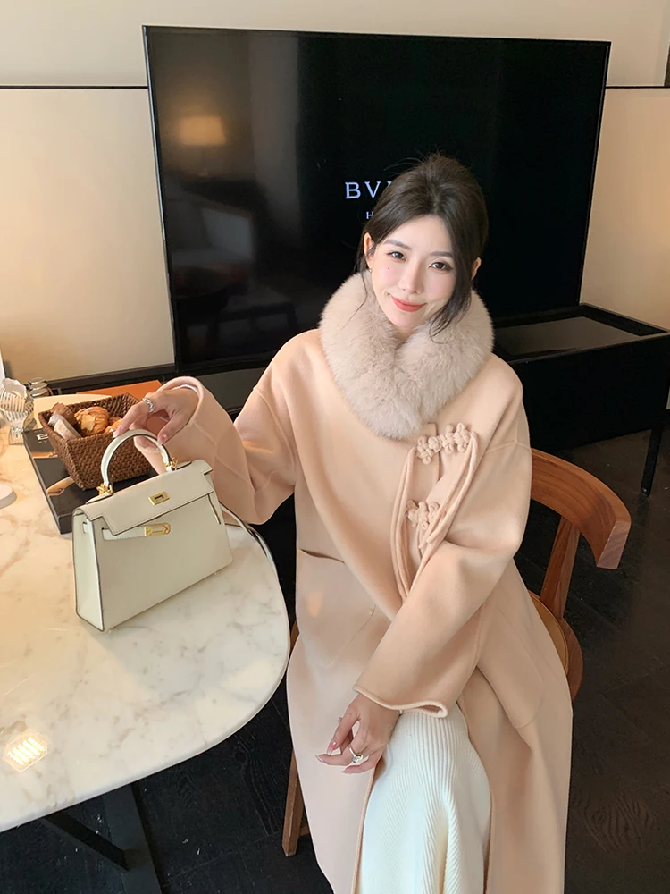 Ele Double-Sided Camere Woolen Coat Medium-Length Fur Collar Traditional Chinese Sle Women's Faion Winter Outer...
Ele Double-Sided Camere Woolen Coat Medium-Length Fur Collar Traditional Chinese Sle Women's Faion Winter Outer...