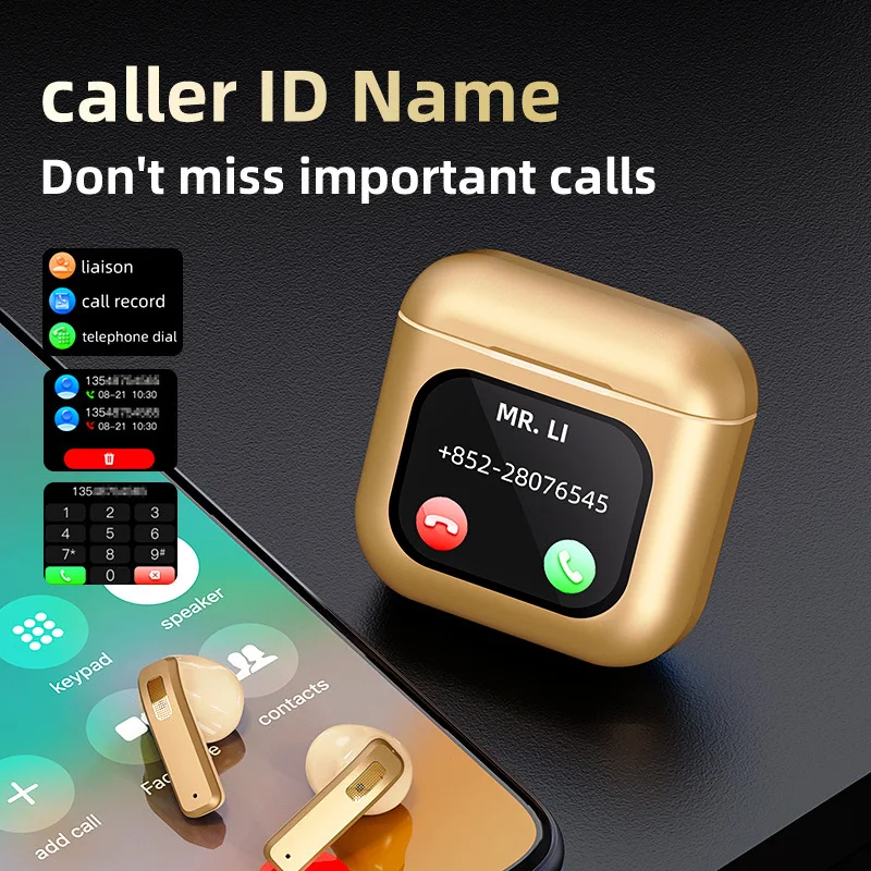 Multi Functional Touch Screen Earphone Control TikTok Synchronize phone APP Noise cancelling wireless Bluetooth Headphones MP3
Multi Functional Touch Screen Earphone Control TikTok Synchronize phone APP Noise cancelling wireless Bluetooth Headphones MP3