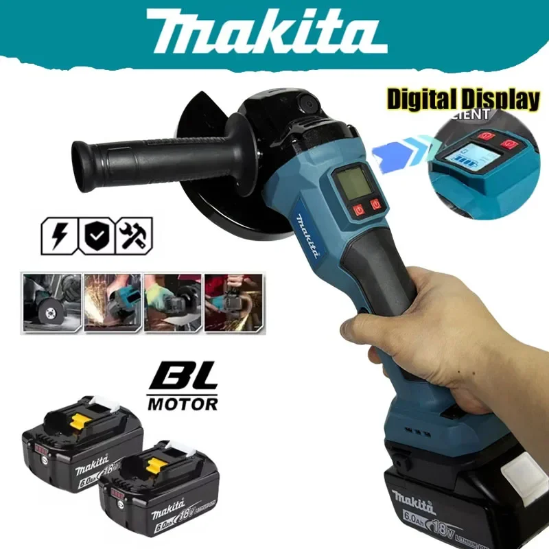 Makita Tool 125MM Brushless Electric Angle Grinder Digital Display Metal/Wood Polishing Grindind for 18V 20V Battery Tools
Makita Tool 125MM Brushless Electric Angle Grinder Digital Display Metal/Wood Polishing Grindind for 18V 20V Battery Tools