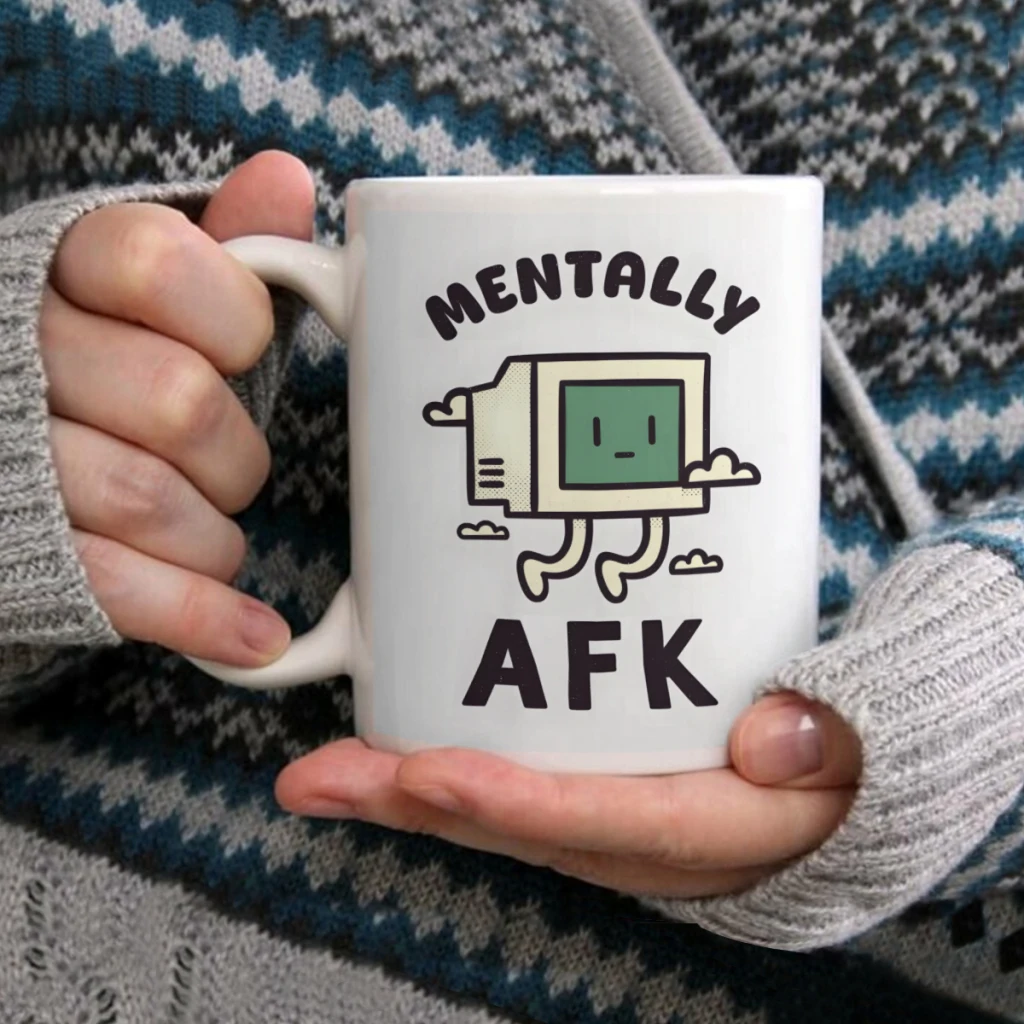 Mentally AFKCoffee Mug Tea Cup 11oz Coffee Cup Funny Birthday Ceramic Mug Personalized Cup 
Mentally AFKCoffee Mug Tea Cup 11oz Coffee Cup Funny Birthday Ceramic Mug Personalized Cup