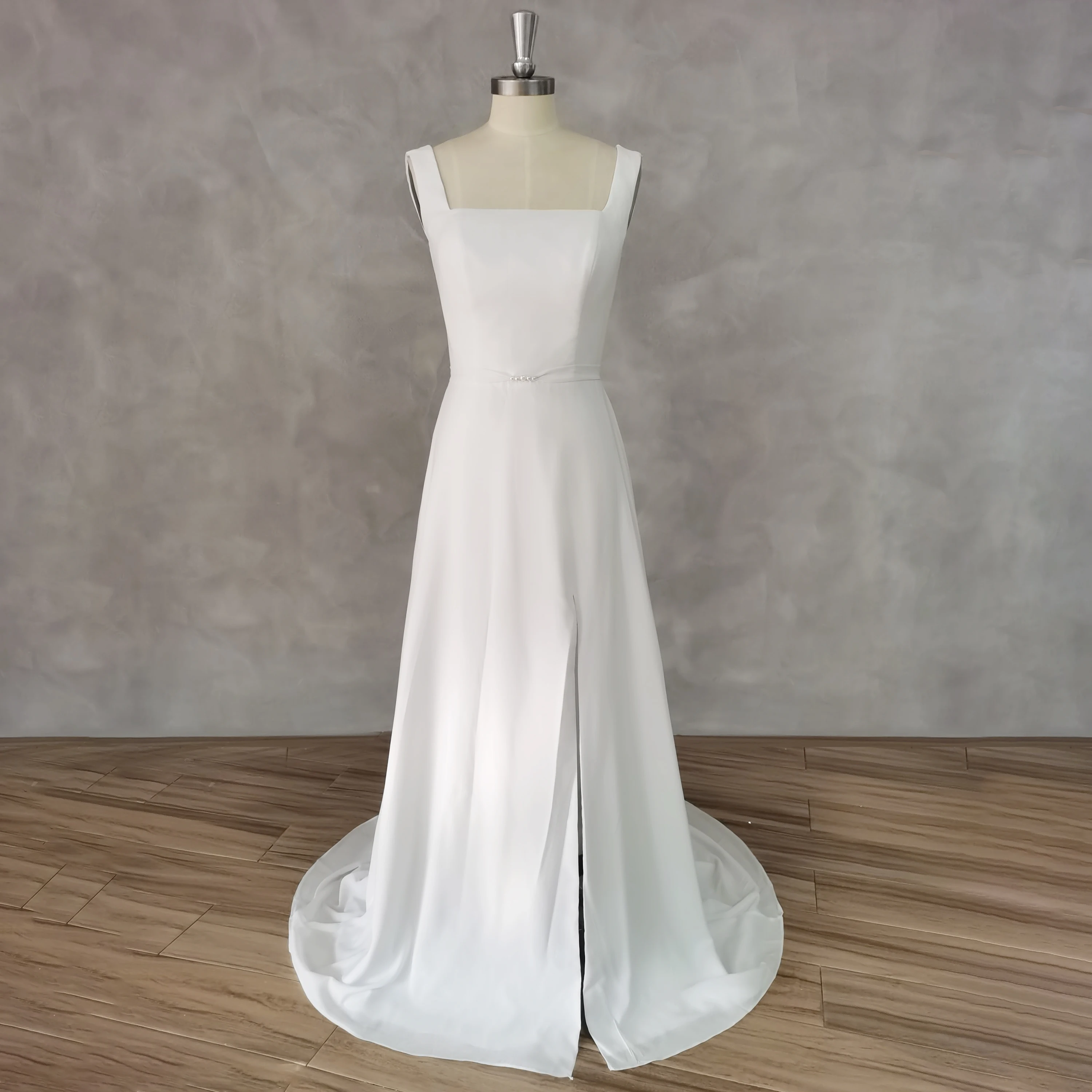 DIDEYTTAWL Real Picture Simple Square-Neck Mermaid Wedding Dress For Women Open Back High Slit Bridal Gown Custom Made
DIDEYTTAWL Real Picture Simple Square-Neck Mermaid Wedding Dress For Women Open Back High Slit Bridal Gown Custom Made