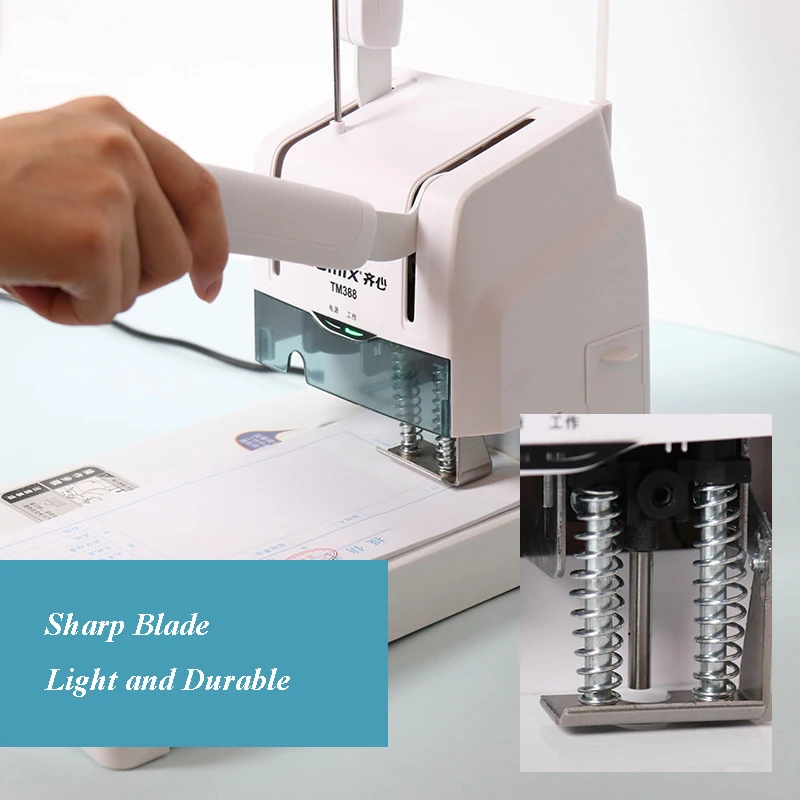 Automatic Binding Machine Financial Accounting Paper Hot Melt Binding Machine Manual Mini Paper Punching Machine TM388
Automatic Binding Machine Financial Accounting Paper Hot Melt Binding Machine Manual Mini Paper Punching Machine TM388