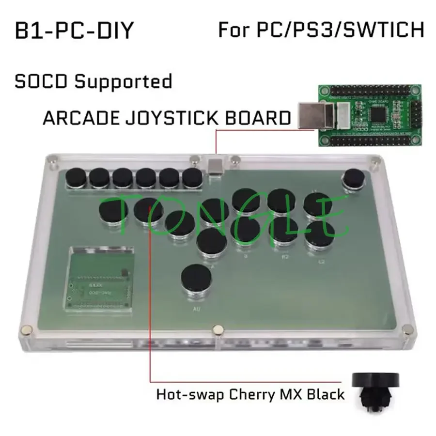 Do-It-As-You-Want DIY All Buttons Hitbox Style Arcade Game Console Joystick Fight Stick Controller for PC / PS3 / PS4 / PS5
Do-It-As-You-Want DIY All Buttons Hitbox Style Arcade Game Console Joystick Fight Stick Controller for PC / PS3 / PS4 / PS5