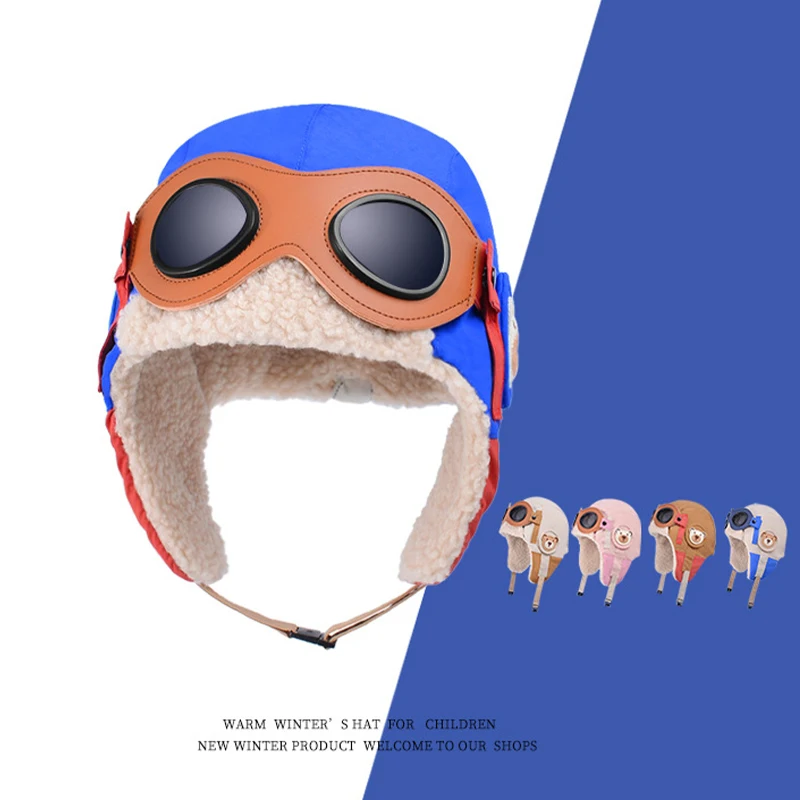Winter Children Cute Pilot Glasses Lei Feng Hat Boys And Girls Thick Plush Warm Ear Protection Hats
Winter Children Cute Pilot Glasses Lei Feng Hat Boys And Girls Thick Plush Warm Ear Protection Hats