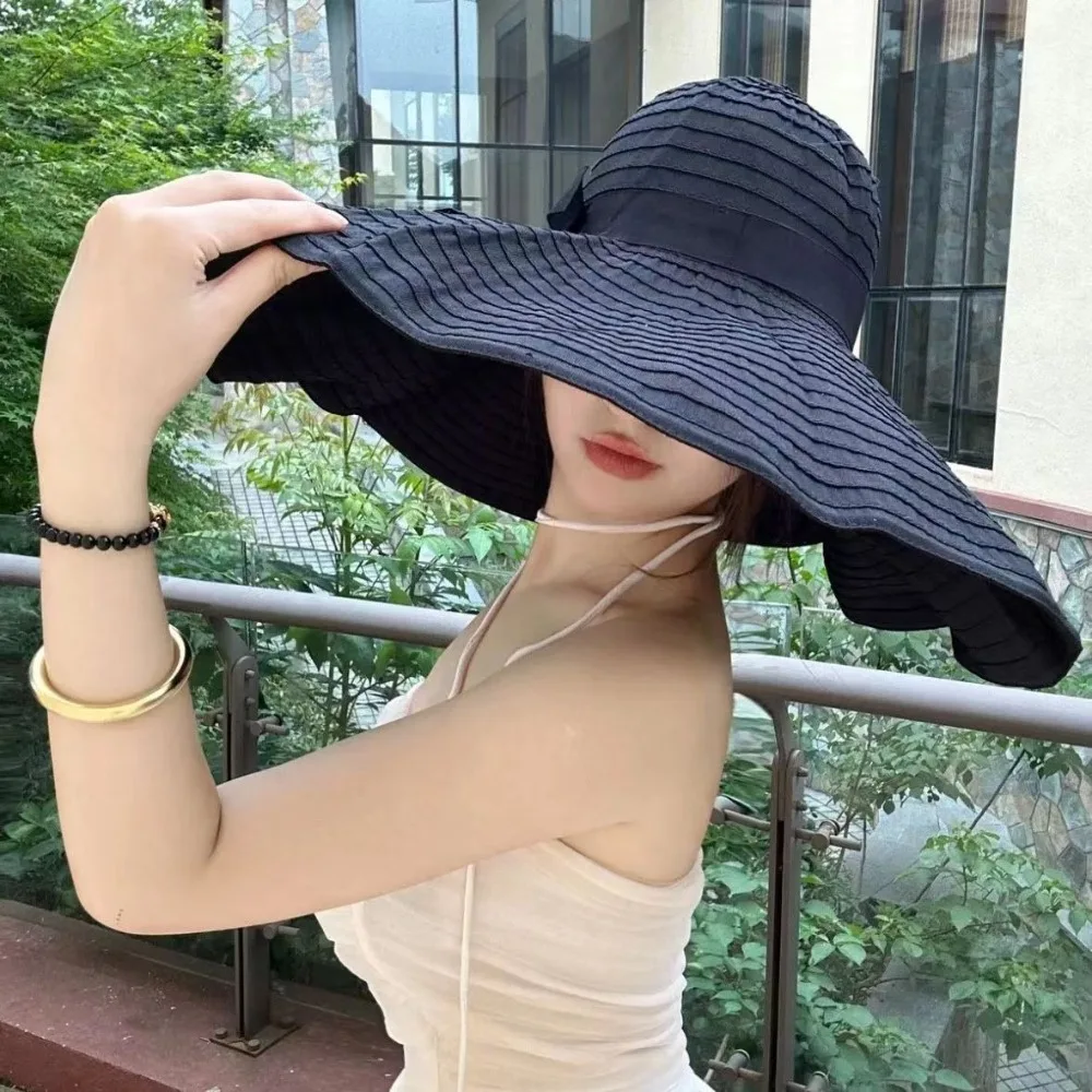 Summer Solid Color Sun Hat Oversized Brim Breathable Travel Sunscreen Hat Anti-UV Foldable Bow Beach Hat
Summer Solid Color Sun Hat Oversized Brim Breathable Travel Sunscreen Hat Anti-UV Foldable Bow Beach Hat