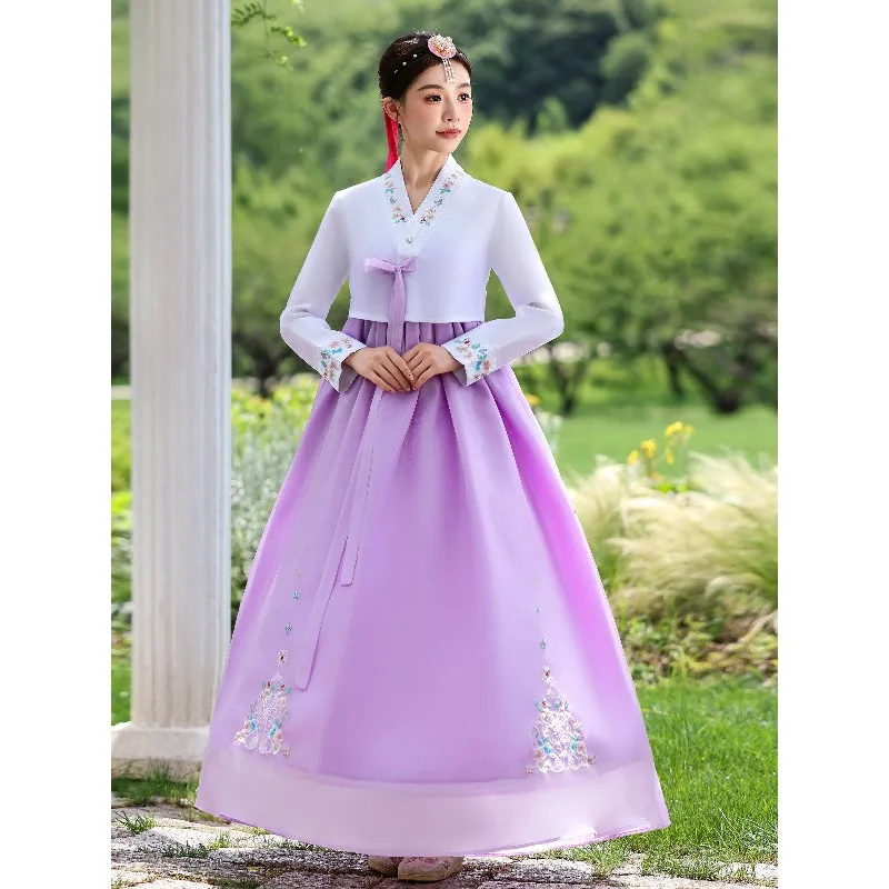 Stage costumes Hanbok traditional women's costume ancient court dress ethnic minority costume dance performance costume female
Stage costumes Hanbok traditional women's costume ancient court dress ethnic minority costume dance performance costume female