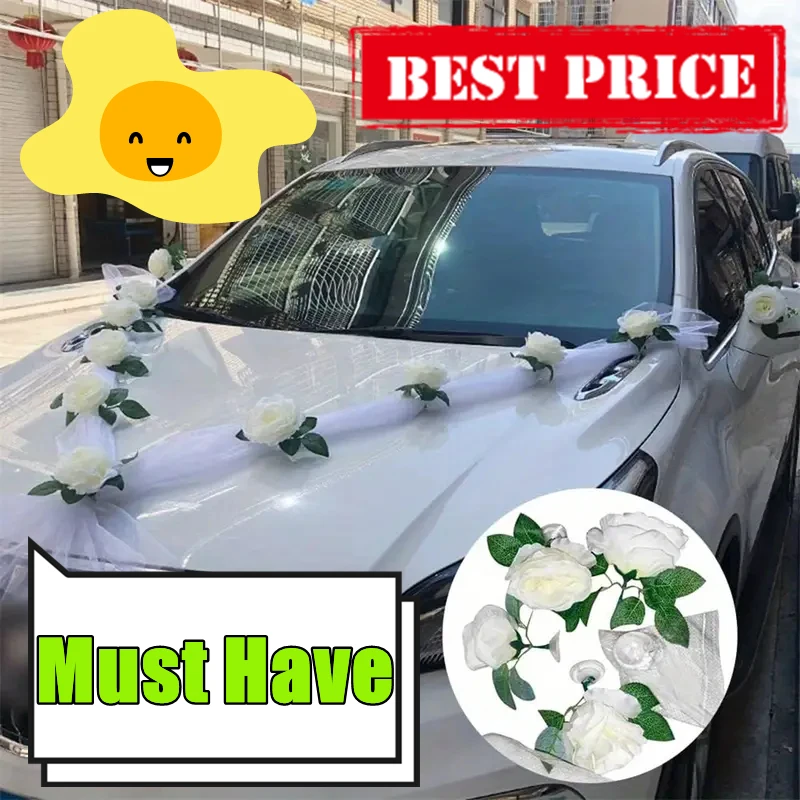 New DIY Artificial Flower Wedding Car White Rose Artificial Flower for Wedding Car Decoration Bridal Car Decorations Flower Gift
New DIY Artificial Flower Wedding Car White Rose Artificial Flower for Wedding Car Decoration Bridal Car Decorations Flower Gift