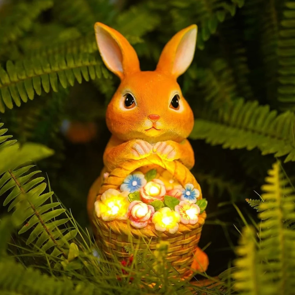 Outdoor Garden Solar Rabbit Light Statues Decor Bunny Statue Easter Gifts Bunny for Patio Lawn Indoor and Outdoor Decoration
Outdoor Garden Solar Rabbit Light Statues Decor Bunny Statue Easter Gifts Bunny for Patio Lawn Indoor and Outdoor Decoration