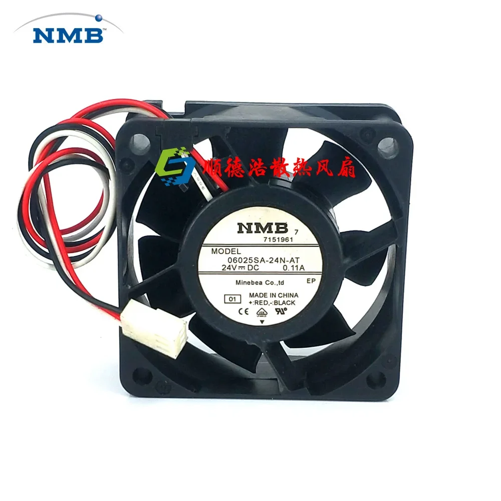 NMB 06025SA-24N-AT 01 DC 24V 0.11A 60x60x25mm 3-Wire Server Cooling Fan
NMB 06025SA-24N-AT 01 DC 24V 0.11A 60x60x25mm 3-Wire Server Cooling Fan