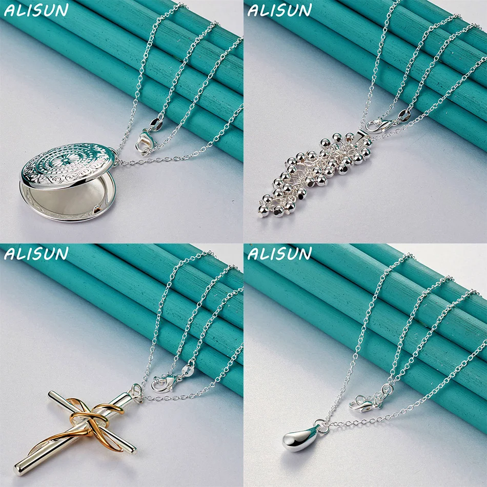 ALISUN 40-75cm 925 Sterling Silver Design Pendant Necklace For Women Men Charm Trend Birthday Gifts Fashion Party
ALISUN 40-75cm 925 Sterling Silver Design Pendant Necklace For Women Men Charm Trend Birthday Gifts Fashion Party