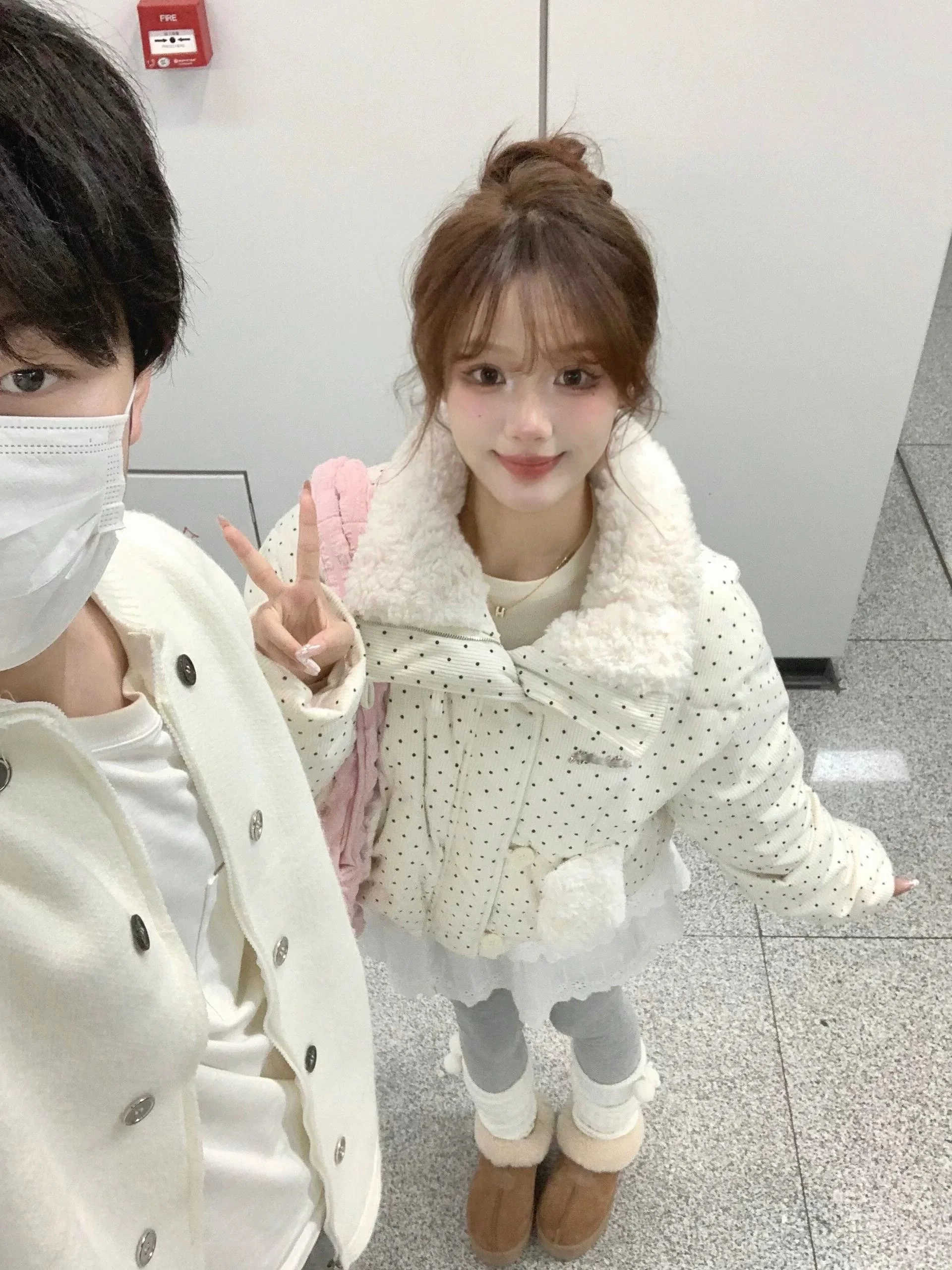 Winter Thi down Cotton Jaet Women Polka Dot Sweet ort Splicing Lamb Fur Collar Coat College Sle Outerwear
Winter Thi down Cotton Jaet Women Polka Dot Sweet ort Splicing Lamb Fur Collar Coat College Sle Outerwear