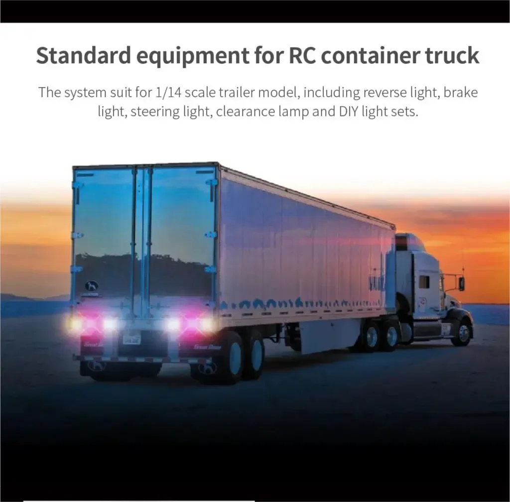 G.T.POWER RC Container Trailer Taillight System Wireless Infrared for RC Container Truck Rc Car
G.T.POWER RC Container Trailer Taillight System Wireless Infrared for RC Container Truck Rc Car