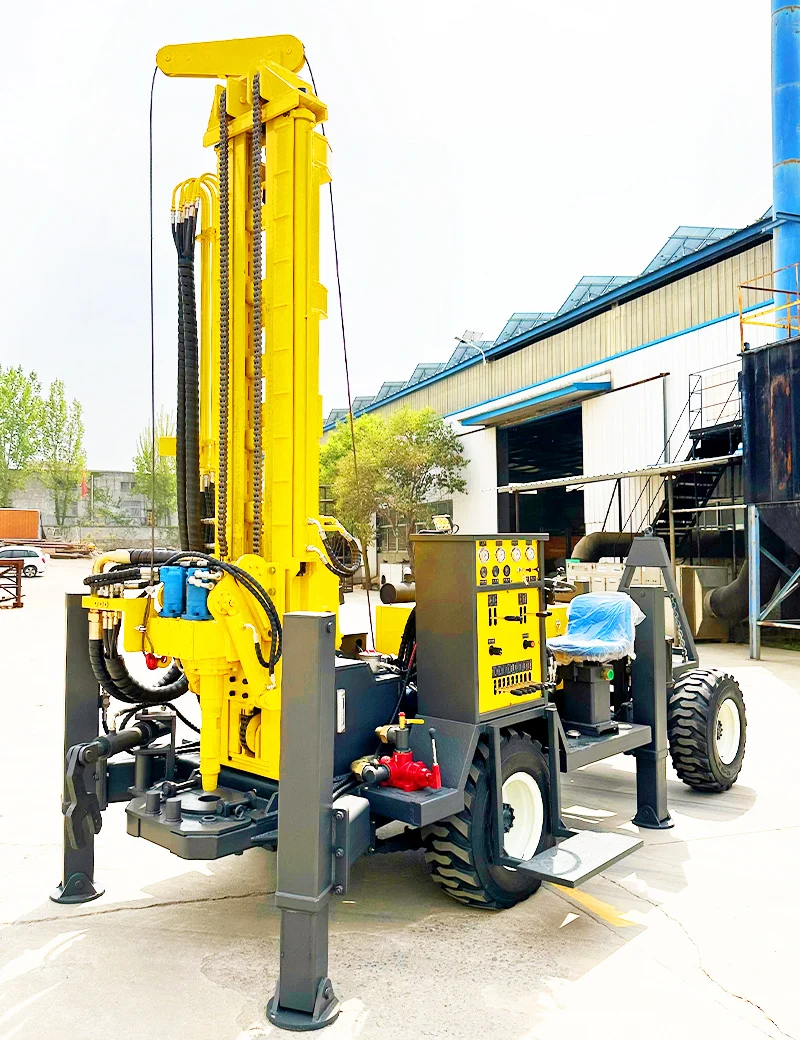 Customized SM180 200 300 wheeled water well drilling rig Customizable hydraulic pneumatic water well drilling rig 3-meter tower 
Customized SM180 200 300 wheeled water well drilling rig Customizable hydraulic pneumatic water well drilling rig 3-meter tower