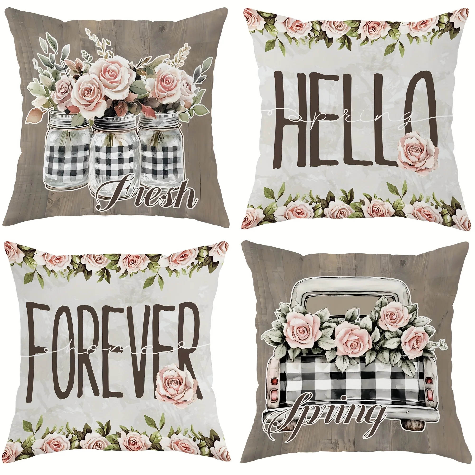 Rose Country Style Spring Pillowcase Pillowcase Bedroom Living Room Sofa Home Decoration Polyester Cushion Cover with Zipper
Rose Country Style Spring Pillowcase Pillowcase Bedroom Living Room Sofa Home Decoration Polyester Cushion Cover with Zipper
