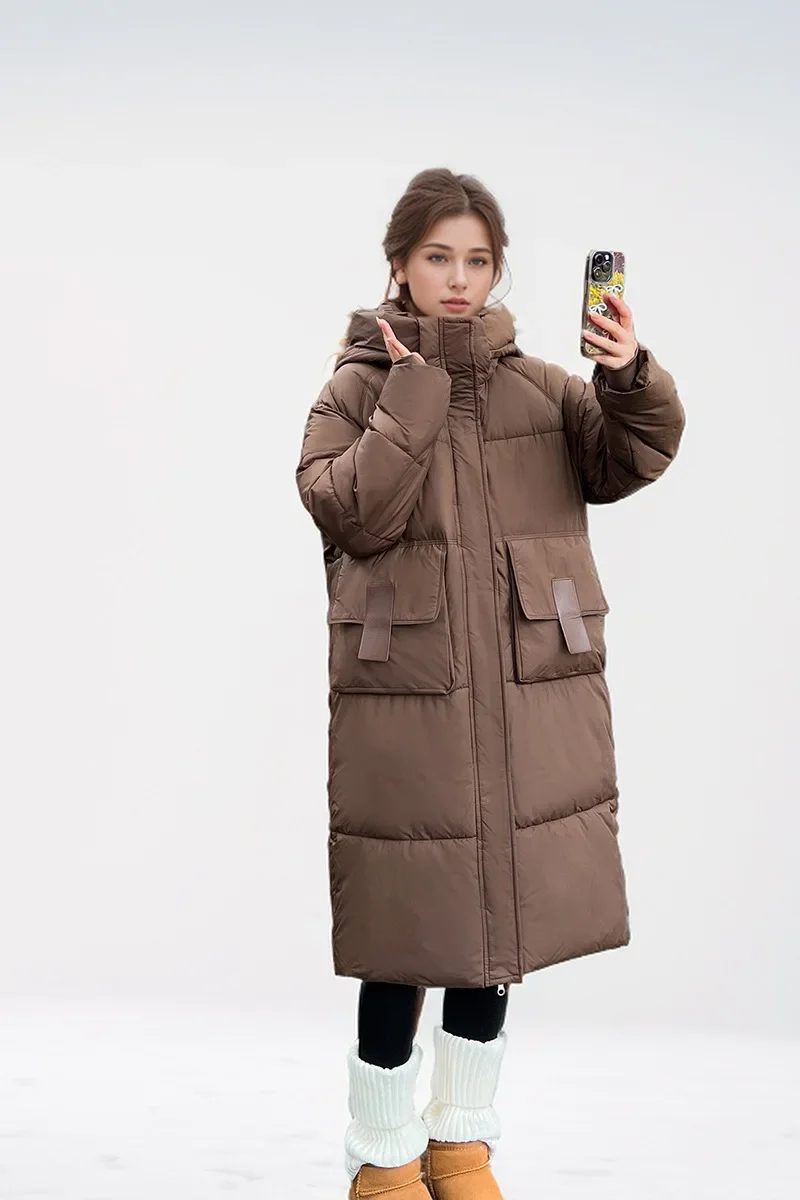 2024 New Woman Down Cotton Jacket Winter Long Coat Hooded Big Pockets Fashion Warm Thick Zipper Coat Female Winter Overcoat
2024 New Woman Down Cotton Jacket Winter Long Coat Hooded Big Pockets Fashion Warm Thick Zipper Coat Female Winter Overcoat