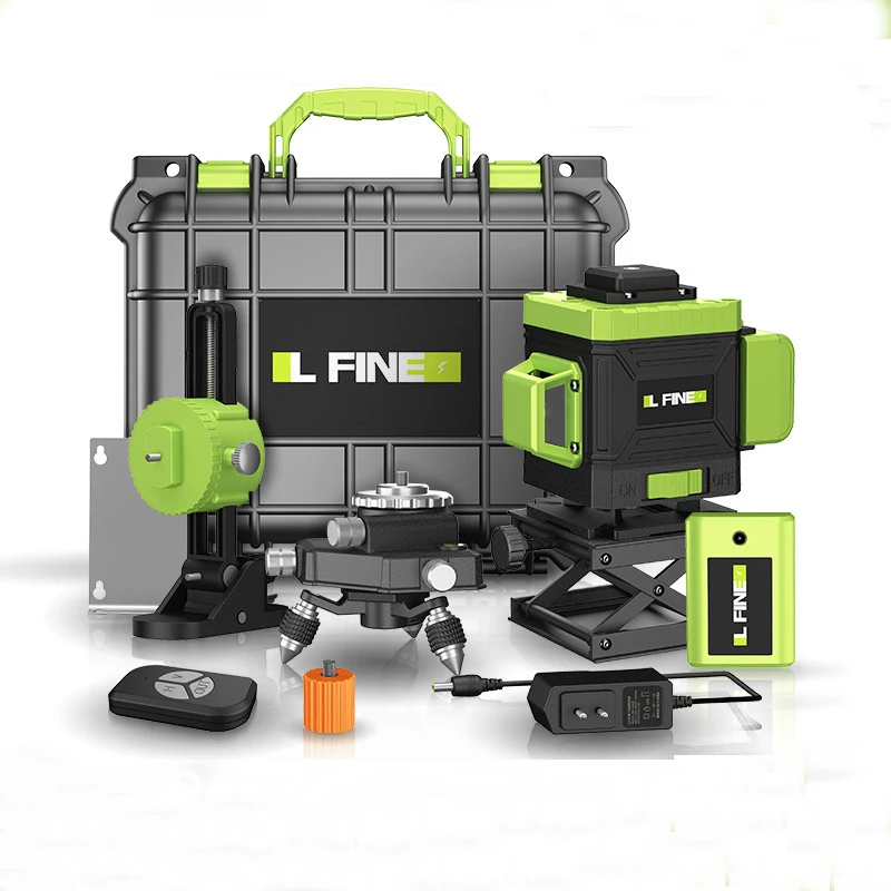 16/12 Lines 4D/3D Laser Level Green Line Self Leveling 360 Horizontal And Vertical Super Powerful Green Beam Laser Level Kit
16/12 Lines 4D/3D Laser Level Green Line Self Leveling 360 Horizontal And Vertical Super Powerful Green Beam Laser Level Kit