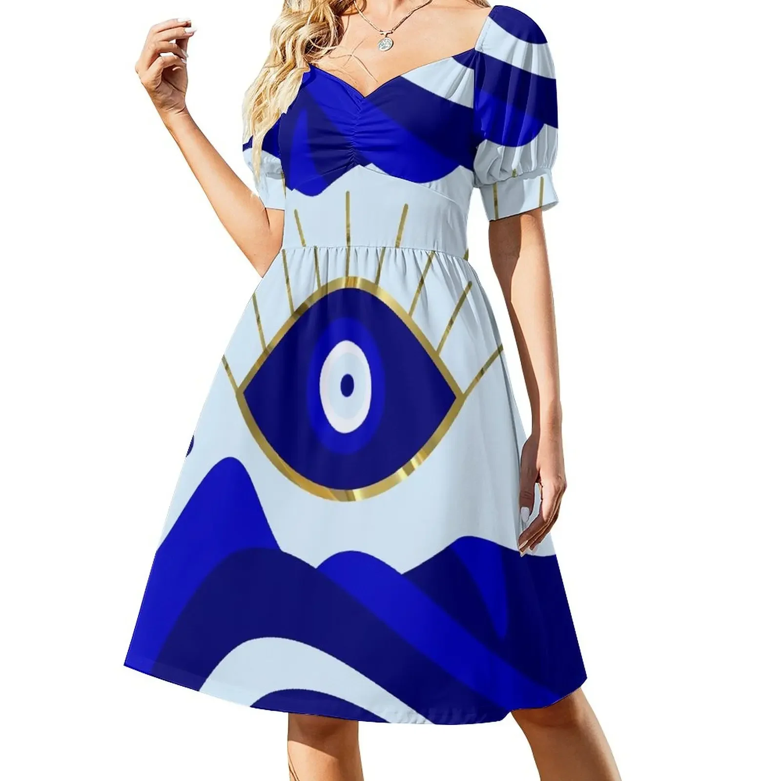 Lava All Seeing Blue Evil Eye Short-Sleeved Dress dress for women summer summer dress for women 2025
Lava All Seeing Blue Evil Eye Short-Sleeved Dress dress for women summer summer dress for women 2025