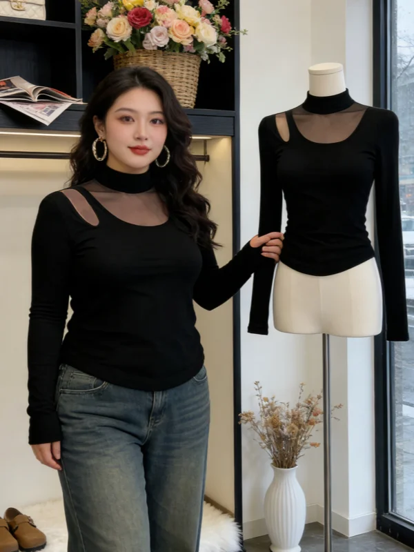 plus Size Sexy Bla Me See-tough Base irt Spring 2026 New High-End Net T-irt Women's plus Size Inner Wear Top
plus Size Sexy Bla Me See-tough Base irt Spring 2026 New High-End Net T-irt Women's plus Size Inner Wear Top