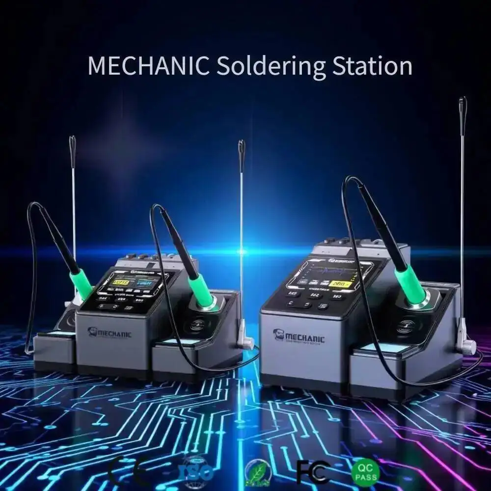 MECHANIC Single/Dual Station X120 X200 Ultra Precision Soldering System 90-450℃ LED Display for Phone Pad PCB Logic Board Repair
MECHANIC Single/Dual Station X120 X200 Ultra Precision Soldering System 90-450℃ LED Display for Phone Pad PCB Logic Board Repair
