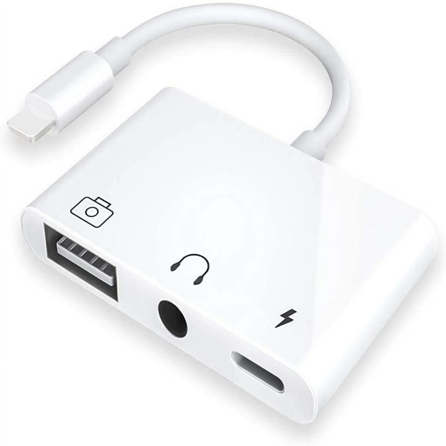 3-in-1 Camera Adapter with Charging, USB OTG and 3.5mm Audio Jack for iPhone/iPad – Support USB Flash Drive, MIDI Keyboard
3-in-1 Camera Adapter with Charging, USB OTG and 3.5mm Audio Jack for iPhone/iPad – Support USB Flash Drive, MIDI Keyboard