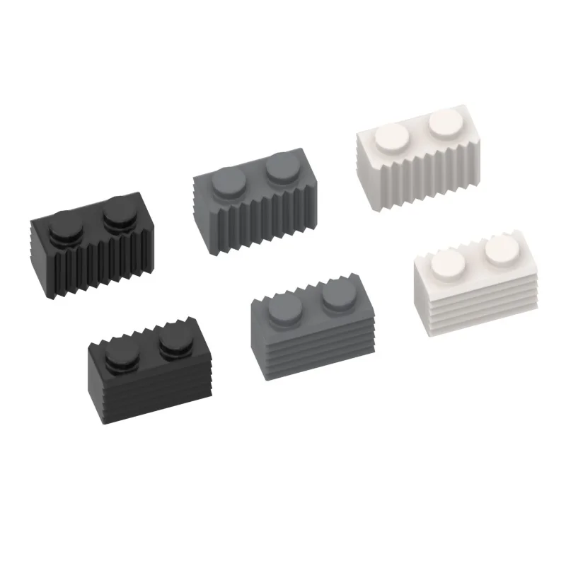 10Pcs MOC Parts 2877 Brick Modified 1 x 2 with Grille / Fluted Profile Compatible Brick DIY Building Block Particle
10Pcs MOC Parts 2877 Brick Modified 1 x 2 with Grille / Fluted Profile Compatible Brick DIY Building Block Particle