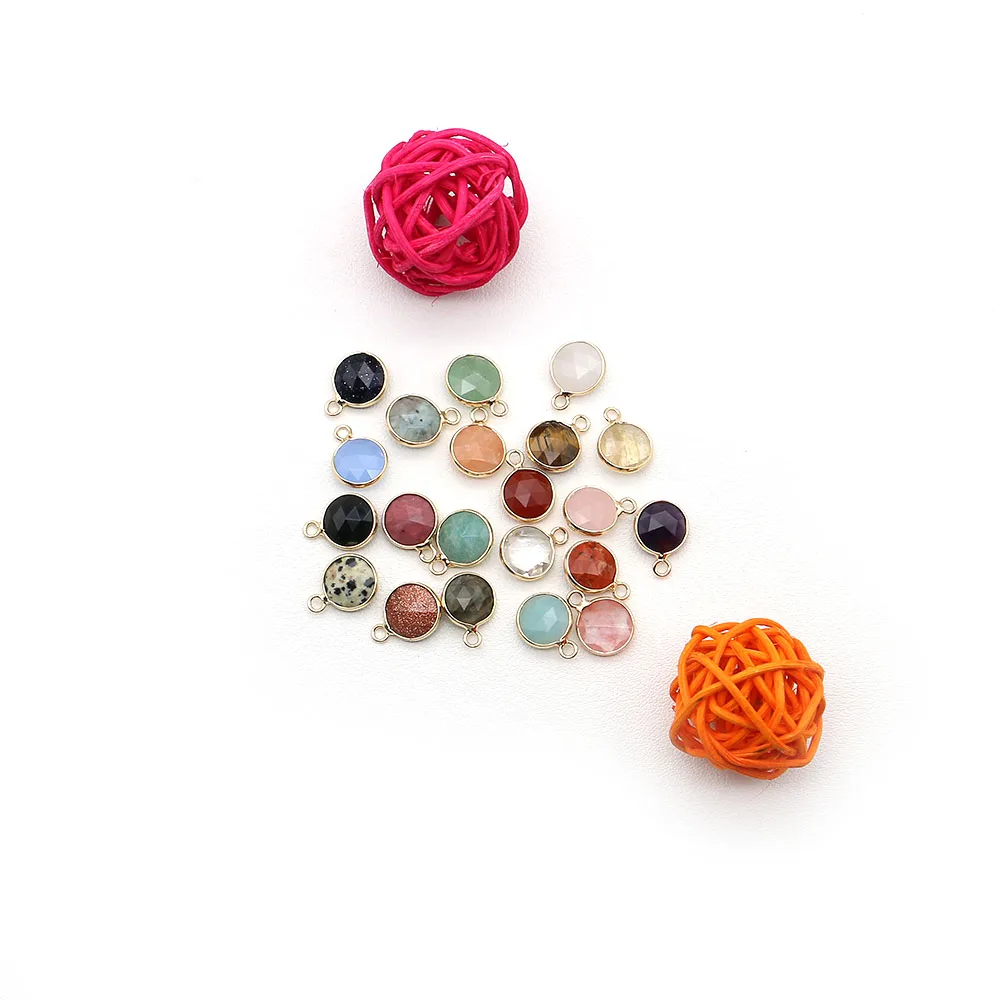 Small Exquisite Natural Stone Faceted Red Jasper Crystal Polished Round Rimmed Single-Hole Pendant DIY Necklace Earring Jewelry
Small Exquisite Natural Stone Faceted Red Jasper Crystal Polished Round Rimmed Single-Hole Pendant DIY Necklace Earring Jewelry